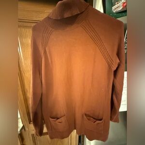 Jeanne Pierre Terracotta Turtleneck Sweater